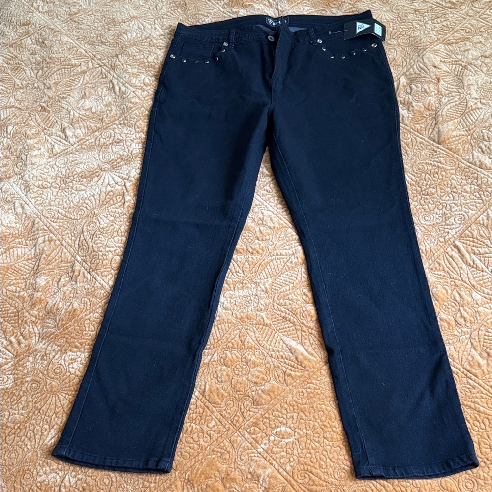 Women's Dark Blue Straight Leg Jeans